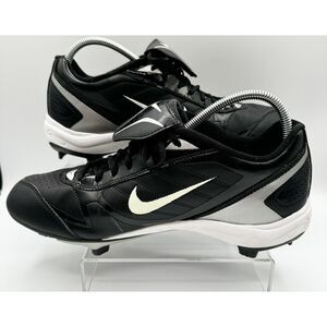 Nike Fuse II Conversion 375558-011 Men's Size 11.5 Baseball Cleats Black Leather